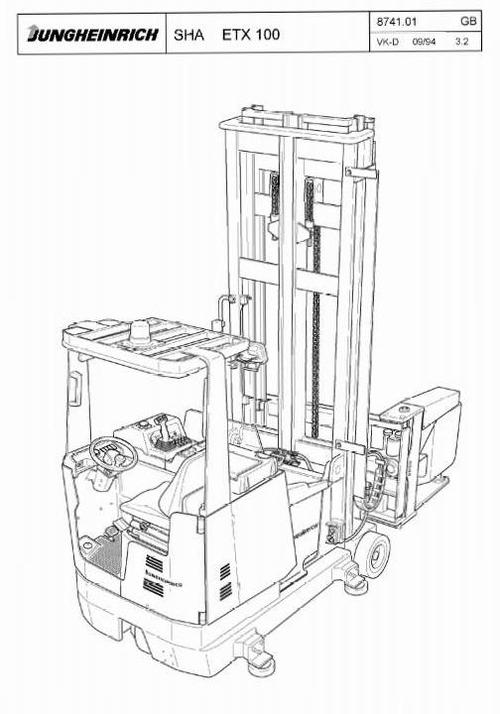 Product picture Jungheinrich Electric tri-lateral stacker ETX 100 (03.1994-05.1997) Workshop Service Manual