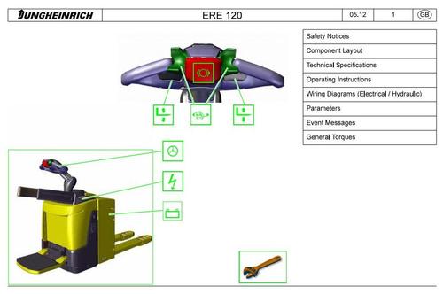 Product picture Jungheinrich Electric stacker Type ERE 120 (from 08.2012), ERE C20 (from 02.2015) Workshop Service Manual