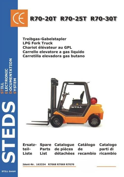 Product picture Still LPG Fork Truck R70-20T, R70-25T, R70-30T: TFG R7068, R7069, R7070 Parts Manual