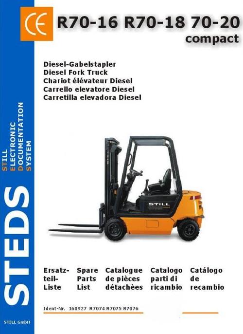 Product picture Still Diesel Fork Truck R70-16, R70-18, R70-20 Compact: R7074, R7075, R7076 Parts Manual