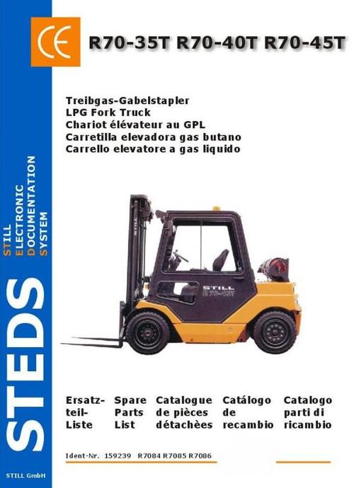 Product picture Still LPG Fork Truck R70-40T, R70-45T, R70-50T: R7084, R7085, R7086 Parts Manual