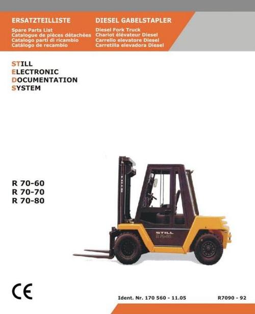 Product picture Still Diesel Fork Truck Type R70-60, R70-70, R70-80: R7090, R7091, R7092 Parts Manual