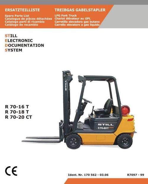 Product picture Still LPG Truck Type R70-16T, R70-18T, R70-20T: R7097, R7098, R7099 Parts Manual