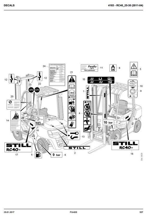 Product picture Still Diesel Lift Truck RC40-25, RC40-30: 4031, 4032 Spare Parts Manual, Catalog