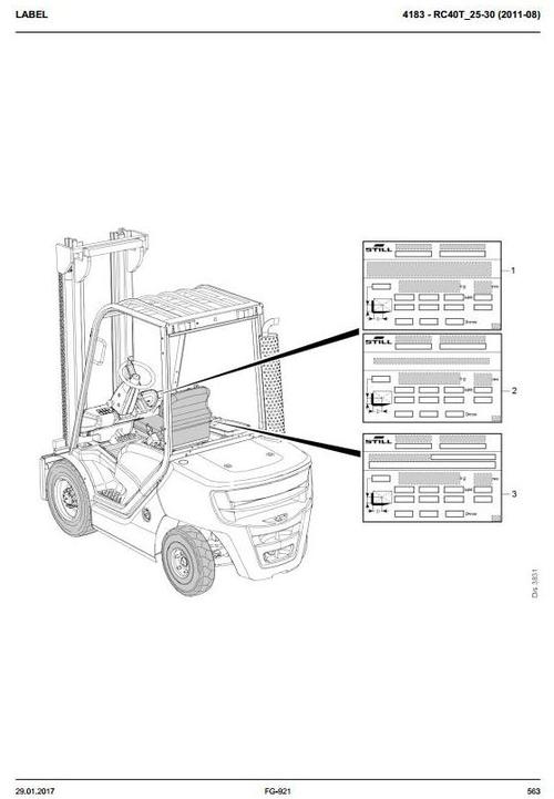 Product picture Still LPG Lift Truck Type RC40-25T, RC40-30T: 4034, 4035 Spare Parts Manual, Catalogue