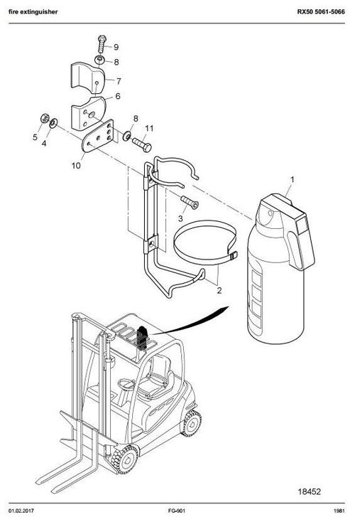 Product picture Still Electric Forklift Type RX50-10, RX50-13, RX50-15, RX50-16: 5060, 5061, 5063, 5065, 5066 Parts Manual