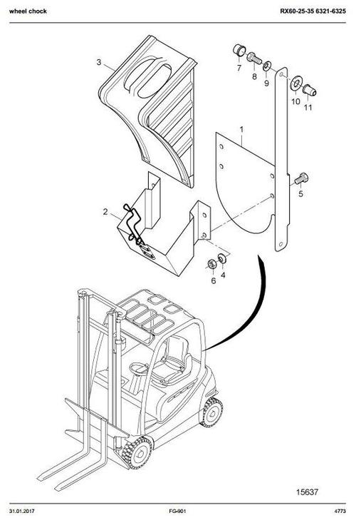 Product picture Still Electric Forklift Truck RX60-25, RX60-30, RX60-35: 6321, 6322, 6323, 6324, 6325 Parts Manual
