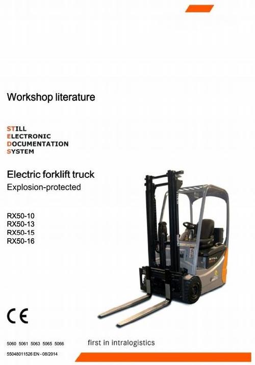 Product picture Still Explosion Protected Truck RX50-10, RX50-13, RX50-15, RX50-16: 5060, 5061, 5063, 5065, 5066 Workshop Service Manual