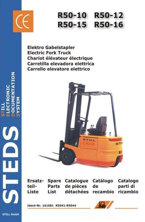 Product picture Still Electric Lift Truck R50-10, R50-12, R50-15: 5041, 5042, 5043, 5044 Spare Parts Manual