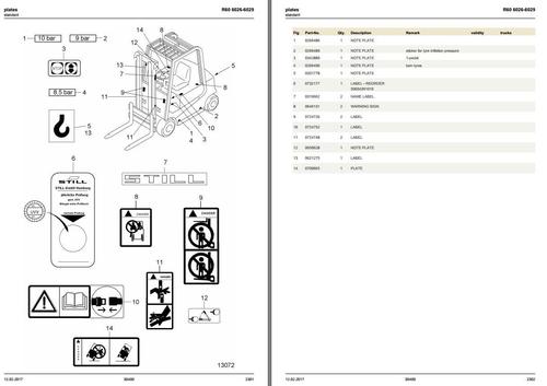 Product picture Still Electric Forklift Truck R60-30, R60-35, R60-40, R60-45, R60-50: R6026, R6027, R6028, R6029 Spare Parts List