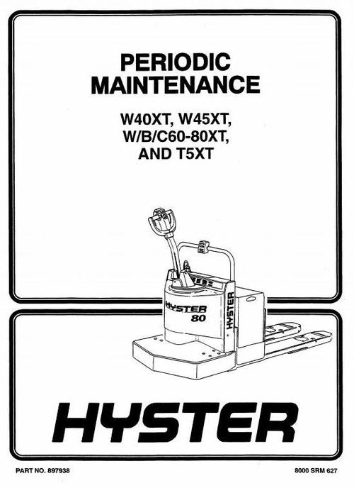 Product picture Hyster Pallet Truck B199 Series: B60XT, B80XT, C60XT, C80XT Workshop Service Manual
