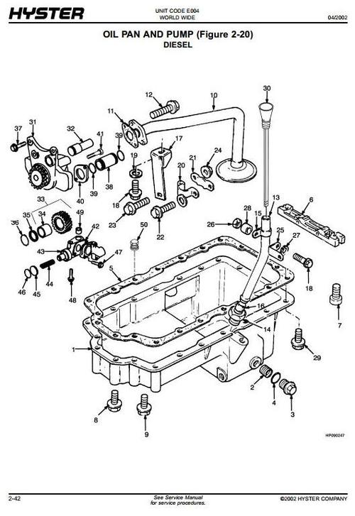 Product picture Hyster IC Engined Forklift Truck E004 Series: S3.50XM (S70XM), S4.00XM (S80XM), S4.50XM (S100XM), S5.50XM (S120XM) Spare Parts List