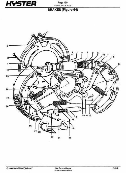 Product picture Hyster Diesel/LPG Forklift Truck F003 Series: H2.00J (H40J), H2.50J(H50J), H3.00JS (H60JS) Spare Parts List
