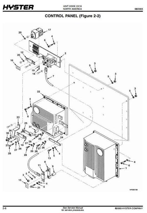 Product picture Hyster Electric Reach Truck C210 Series: N30XMH2 SN from C210V-1616 Spare Parts List