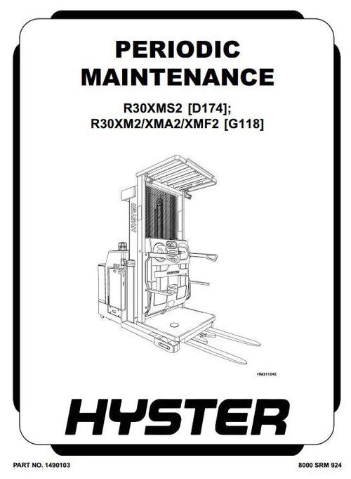 Product picture Hyster Electric Reach Truck D174 Series: R30XMS2 Workshop Service Manual