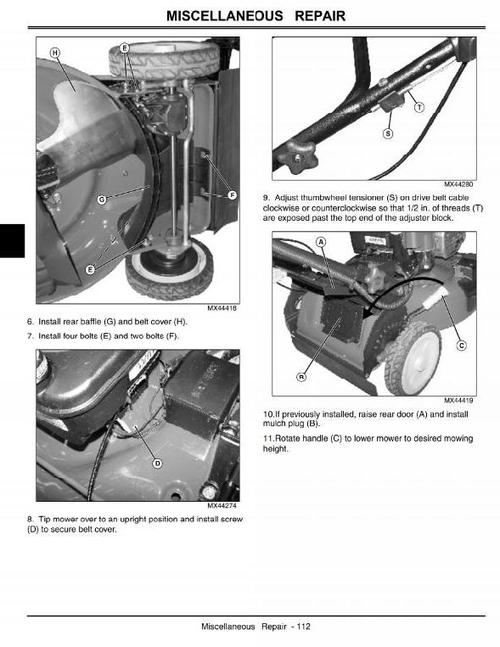 Product picture Walk-Behind Rotary Mowers MowMentum JM26, JM36, JM46, JS26, JS28, JS36, JS38, JS46, JS48 Technical Manual