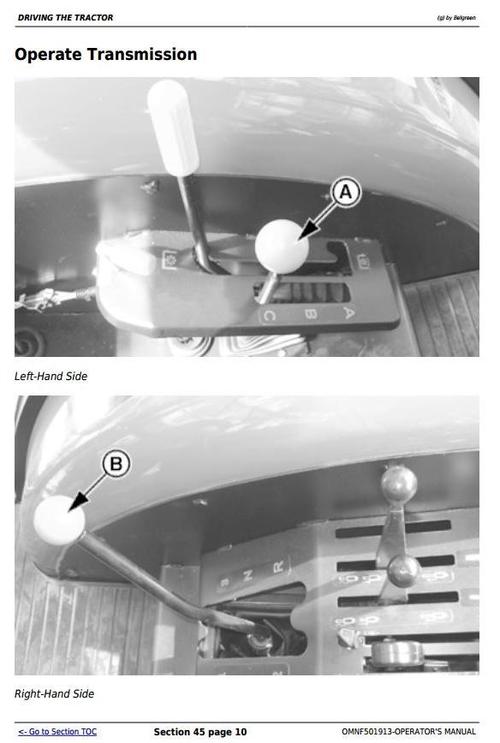 Product picture Deere 904, 1054, 1204, 1354, 1404  China Tractors Operators Manual (OMNF501913)