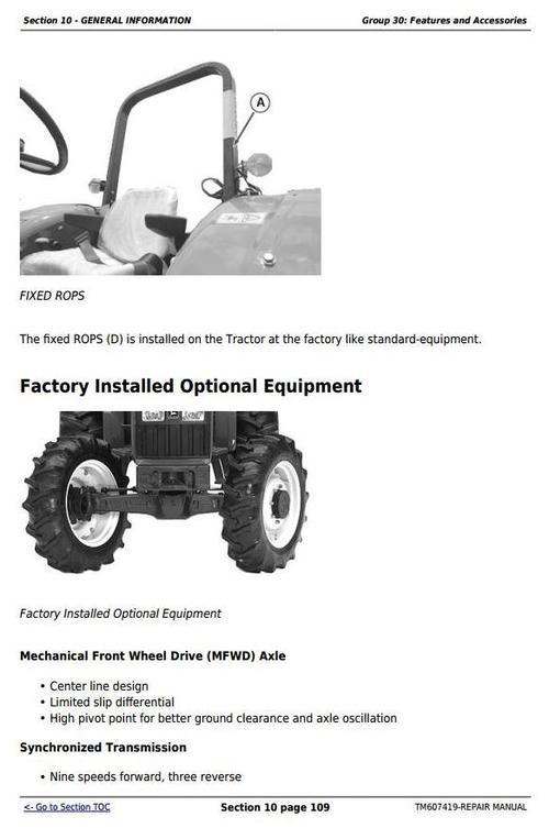 Product picture Deere Tractors 5076E, 5076EL, 5082E, 5090E, 5090EL, 5090EH Service Repair Technical Manual TM607419