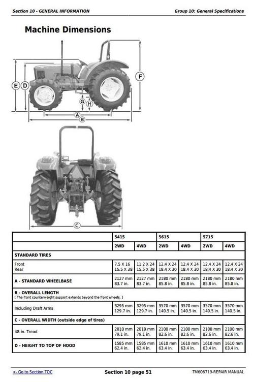 Product picture Deer Tractors 5415, 5615, and 5715 Sevice Repair Technical Manual (TM606719)