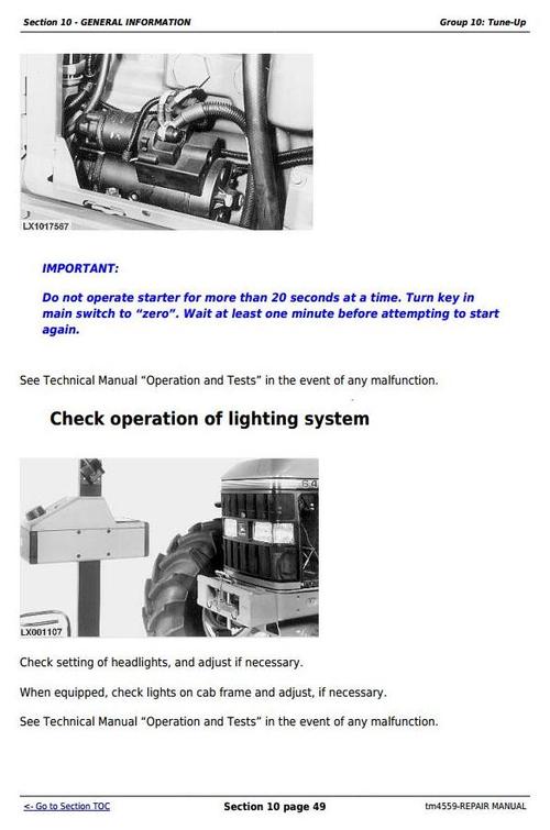 Product picture Deer Tractors 6010, 6110, 6210, 6310, 6410, 6510, 6610 (incl SE) Service Repair Technical Manual (tm4559)