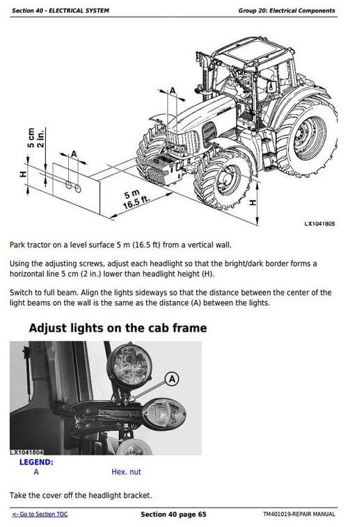 Product picture Deer Tractors 6225, 6325, 6425, 6525 (European) Service Repair Technical Manual (TM401019)