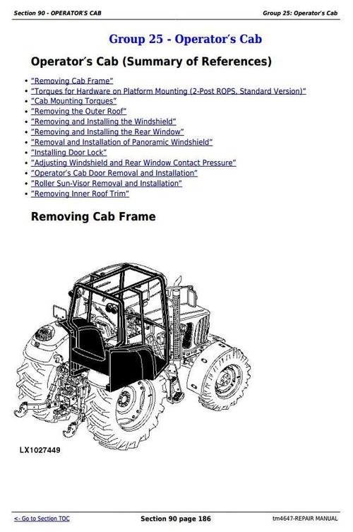 Product picture Deer Tractors 6120, 6220, 6320, 6420, 6120L, 6220L, 6320L, 6420L, 6520L Service Repair Manual (tm4647)