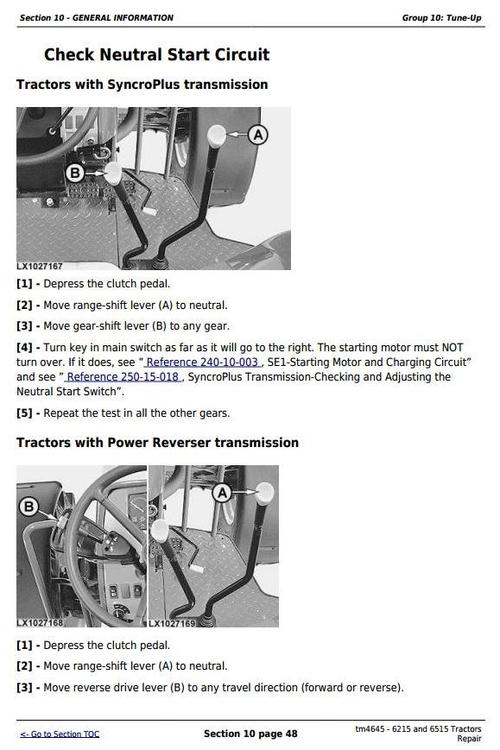 Product picture Tractors 6215 and 6515 (European) Service Repair Technical Manual (tm4645)