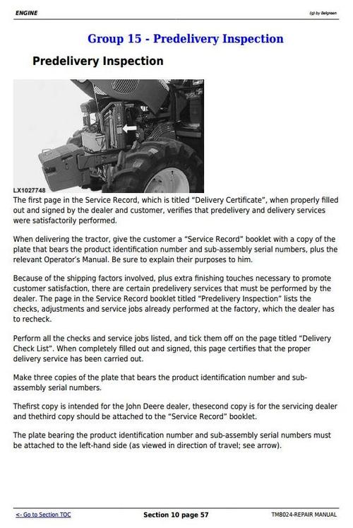 Product picture Deer Tractors 6830 and 6930 Premium (European Edition) Repair Technical Manual (TM8024)