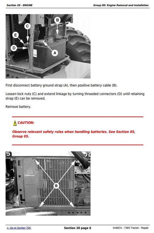 Product picture Deer 7405 Tractor Service Repair Manual (tm6014)
