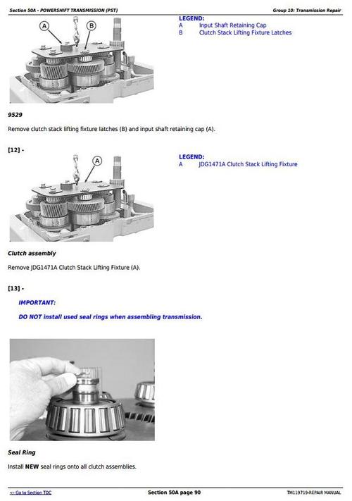 Product picture Deer 9470RT, 9520RT, 9570RT Tractors Repair Manual (TM119719)