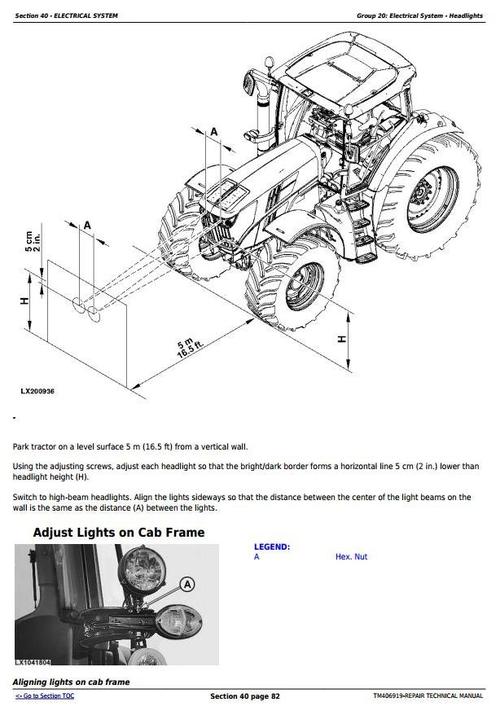 Product picture Deer 6145R, 6155R, 6155RH, 6175R, 6195R, 6215R Tractors Repair Technical Manual (TM406919)