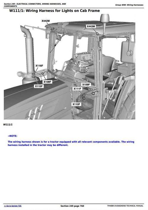 Product picture Deer 6110M, 6120M, 6125M, 6130M, 6135M, 6140M, 6145M, 6155M, 6175M, 6195M Diagnostic and Tests Service manual (TM408419)