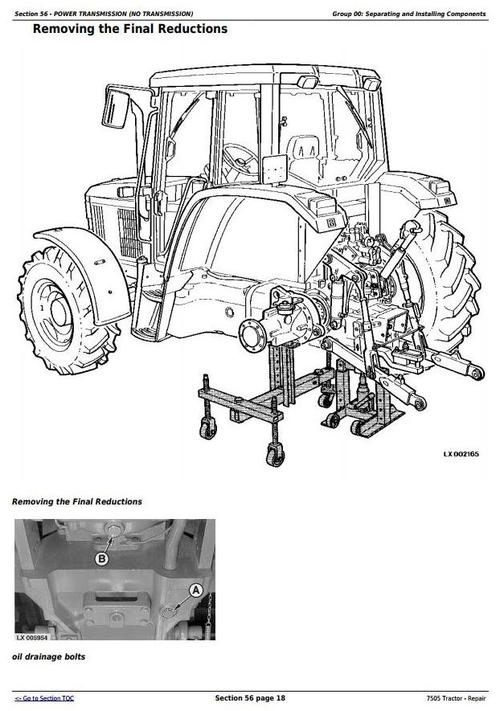 Product picture Deer 7505 Tractor - 2WD or MFWD Service Repair Manual