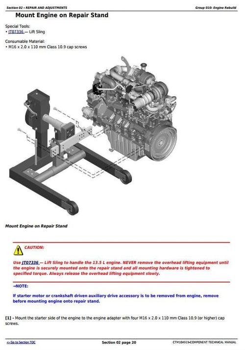 Product picture PowerTech 6135 Diesel Engine (Interim Tier 4) Level 22 ECU Component Technical Manual (CTM104919)