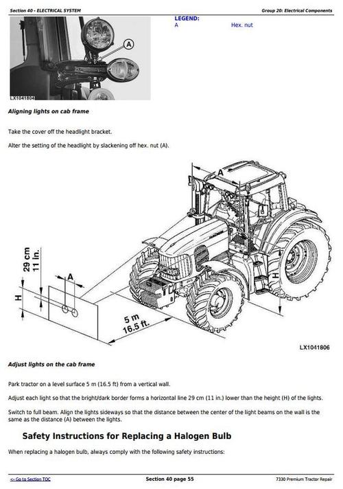 Product picture Deer 7330 Premium 2WD or MFWD USA Tractors Repair Manual (TM400219)