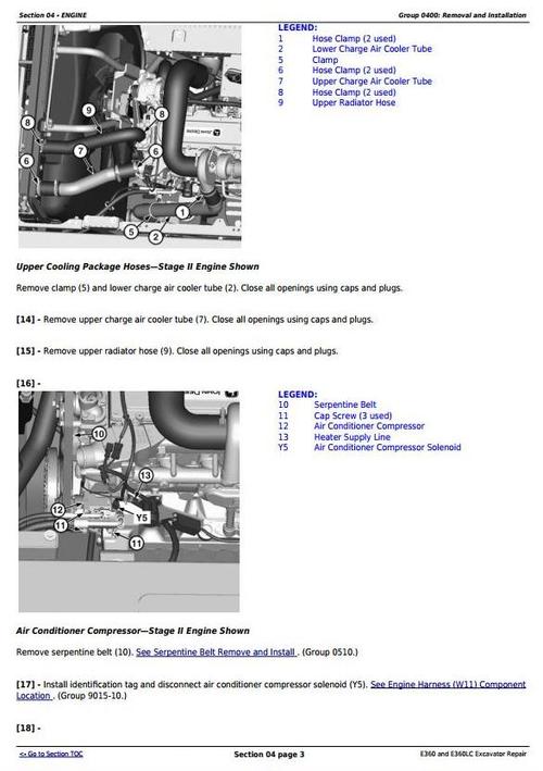 Product picture Deer E360 and E360LC Excavator Service Repair Manual (TM13113X19)