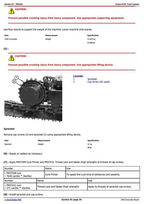 Product picture Deer 135G (PIN: 1FF135GX__E400001-) iT4 Excavator Service Repair Manual (TM12669)