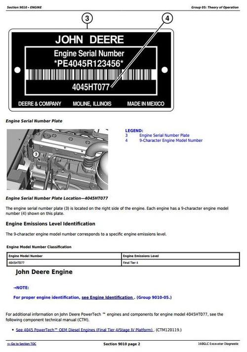 Product picture Deer 160GLC (PIN: 1FF160GX__F055671-) Excavator Diagnostic, Operation and Test (TM13345X19)