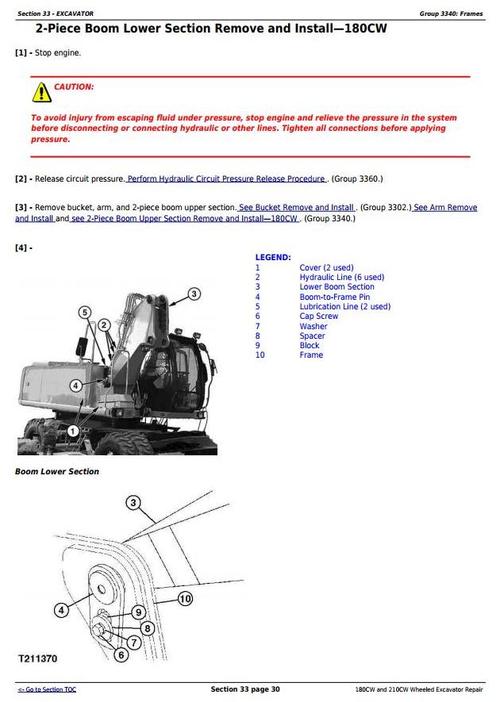 Product picture Deer 180CW and 210CW Wheeled Excavator Service Repair Manual (tm2287)