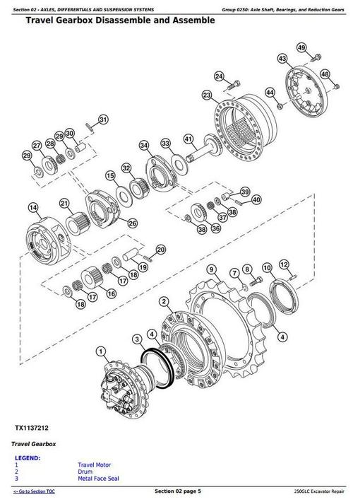 Product picture Deer 250GLC Excavator Service Repair Technical Manual (TM12177)