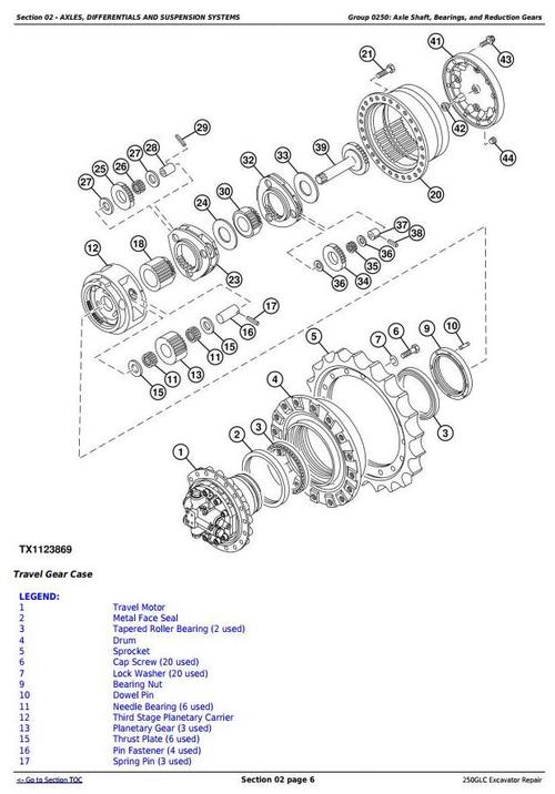 Product picture Deer 250GLC (PIN: 1FF250GX__F608713-) Excavator Service Repair Technical Manual (TM13209X19)
