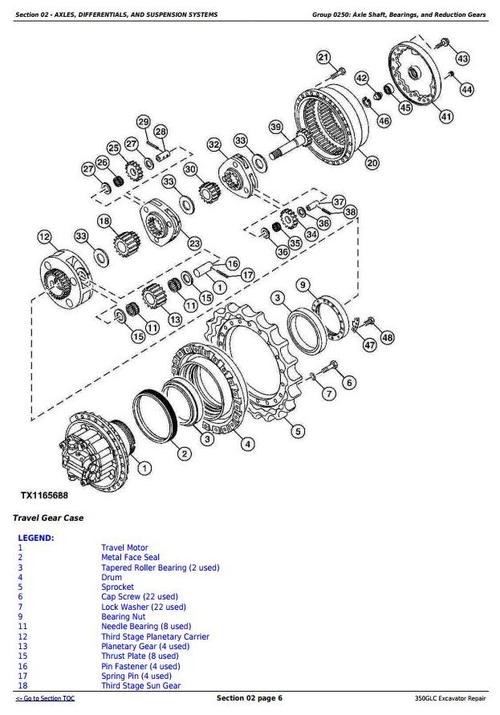 Product picture Deer 350GLC (PIN: 1FF350GX__F809192-) Excavator Service Repair Technical Manual (TM13207X19)