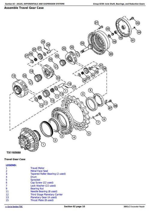 Product picture Deer 380GLC Excavator (PIN:1FF380GX__F900006-) Service Repair Technical Manual (TM13205X19)