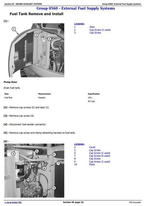 Product picture Deer 75D Excavator Service Repair Technical Manual (TM10749)