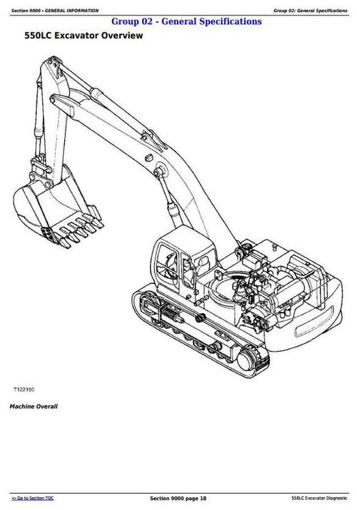 Product picture Deer 550LC excavator Diagnostic Operation and Test Service Manual (tm1807)