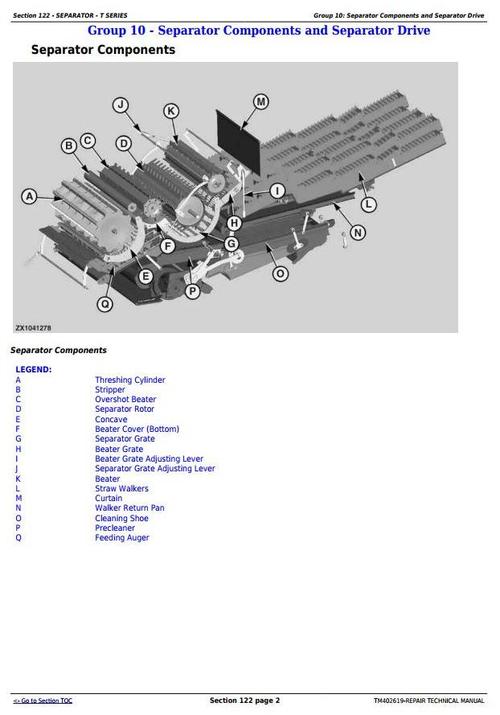 Product picture Deer W540, W550, W650, W660, T550, T560, T660, T670, C670 Combines Repair Manual (TM402619)