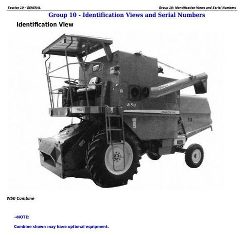 Product picture Deer W50 V2 (Asia) Combines Diagnostic and Repair Technical Service Manual (TM125419)