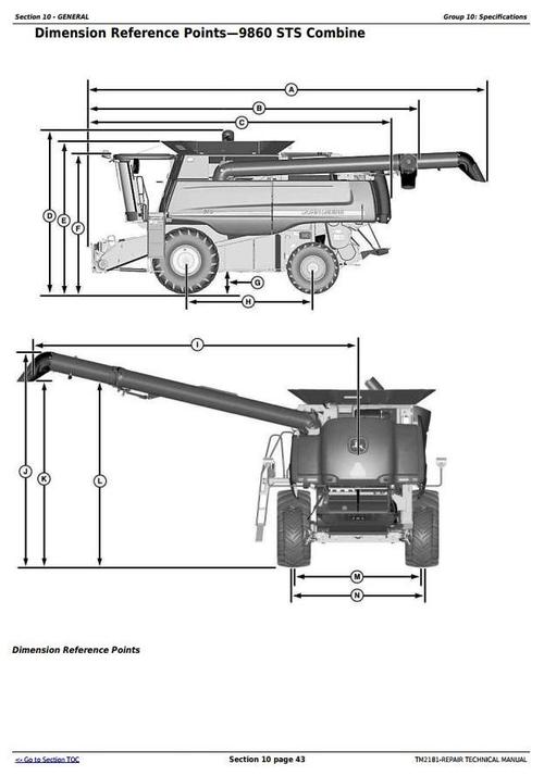 Product picture Deer 9560 STS, 9660 STS, 9760 STS, 9860 STS Combines Service Repair Technical Manual (TM2181)