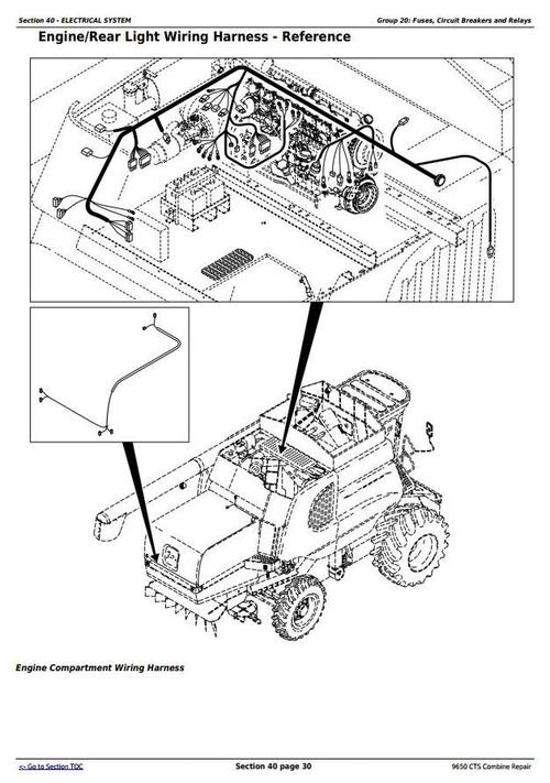 Product picture Deer 9650CTS Combine (S.N. before 695400, 700401-705400) Service Repair Technical Manual (tm1821)