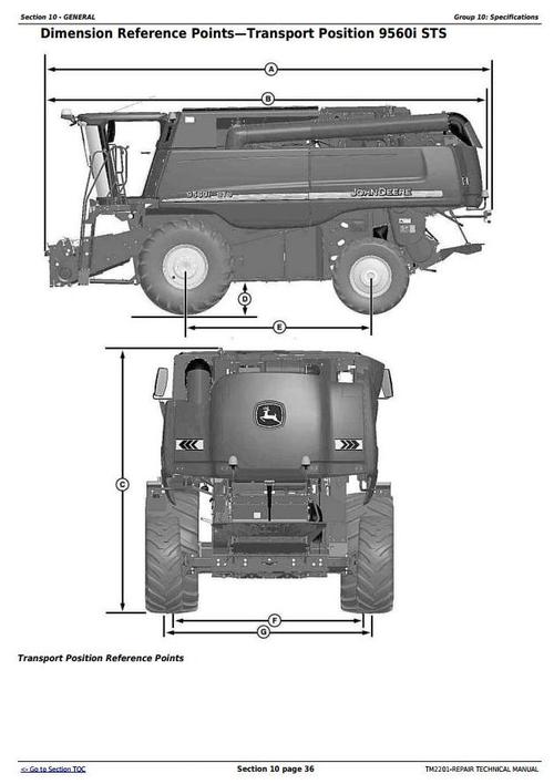 Product picture Deer 9560i STS, 9880 STS, 9880i STS Combines Service Repair Technical Manual (TM2201)